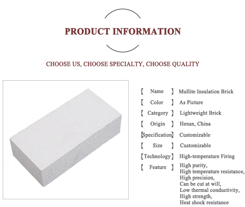 China manufacturer fireproof high temperature thermal insulating mullite fire brick for glass fusing